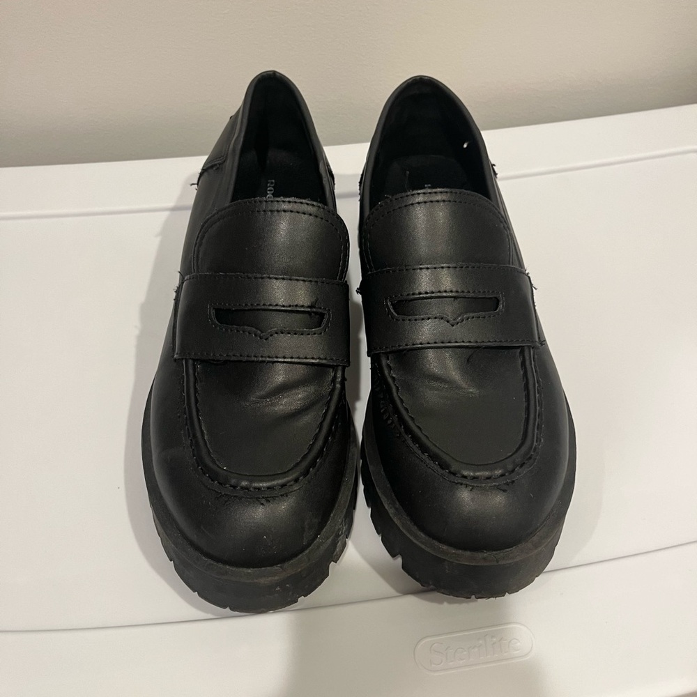 Women’s Chunky Black Loafers
